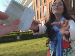 Braunhaarige, Handjob, Hd, Geld, Im freien, Pov, Öffentlich, Muschi