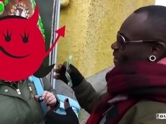 Nasty And Heavy-Breasted Blond Hair Babe Gets Big Black - blowing cock