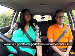 Gorda, Belleza, Negro, Mamada, Coche, Pajear, Al aire libre, Tetas
