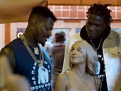 Tight blonde teen seeks hard sex with three black dicks