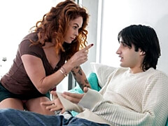 Grote kont, Grote lul, Grote mammen, Pijpbeurt, Handbeurt, Likken, Masturbatie, Roodharige vrouw