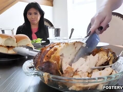 Hondjeshouding, Man, Moeder die ik wil neuken, Natuurlijke tieten, Straf, Roodharige vrouw, Tiener, Trio