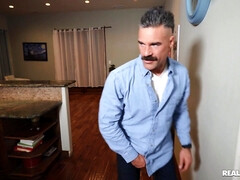 Sexually frustrated brunette gets properly fucked by Charles Dera