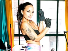 デカ尻, デカパイ, フェラチオ, バック, 手コキする, ラティーナ, 淫乱熟女, タトゥー