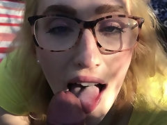 Enthousiasteling, Blond, Vriendin, Harig, Kut duiken, Tieten likken