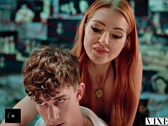 舐める尻, デカチン, フェラチオ, 顔射, 毛深い, なめる, 赤毛, フェラする