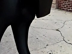 blonde latina in disco pants