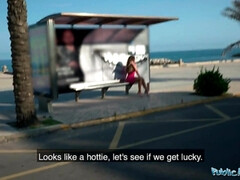 Grosser arsch, Braunhaarige, Vollbusig, Paar, Milf, Im freien, Öffentlich, Titten