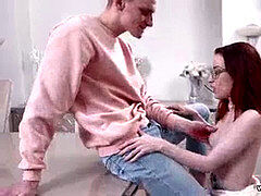 Amateur, Mamada, Corridas, Europeo, Gafas, Al aire libre, Flaco, Adolescente