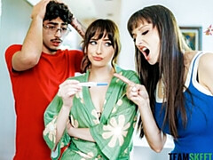 Awesome busty models Lexi Luna and Lana Smalls share a big cock