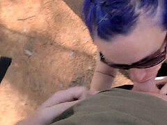 Myra gulps piss on her outdoor ass fucking adventures finishing with facial. 4K HD