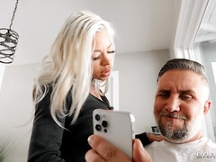 Grosser arsch, Grosser schwanz, Grosse titten, Blondine, Blasen, Hardcore, Milf, Muschi
