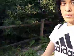 アジア人, デカチン, ゲイ, 毛深い, オナニー, アウトドア, 一人, ティーン