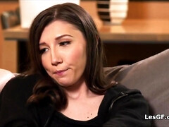 美女, 茶髪の, 彼女, ハードコア, レズビアン, オージー, オマンコ, 三人