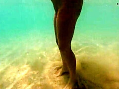Emma Voyeur Naked Underwater Pool Play - Amateur MILF Tease Big Ass & Titties Flashing