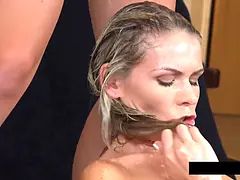 Dildo, Lecken, Masturbation, Muschi, Solo, Strapon, Spielzeuge, Nass