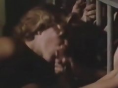 素人, ブロンド, フェラチオ, グループ, 毛深い, ヴィンテージ