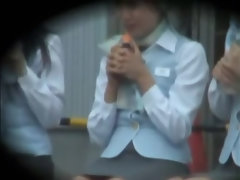 Aziatisch, Compilatie, Japaans, Buiten, Spuiten, Tiener, Tieten likken