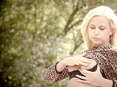 チェコ, オナニー, オーガズム, アウトドア, 小柄, ティーン