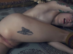 Anna de Ville squeezes her man's dick until he shoots not one, but two creampies