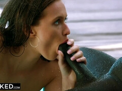 69, フェラチオ, 茶髪の, バック, 顔射, なめる, 公共, オマンコ