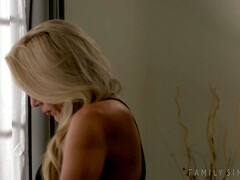 Americano, Dormitorio, Tetas grandes, Engañando, Lamidas, Perforación, Coño, Madrastra