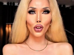 Asiatique, Beauté, Grosse bite, Masturbation, Transsexuelle, Solo, Webcam
