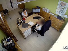 Cul, Tchèque, Queue, Hd, Argent, Bureau, Pov, Suçant