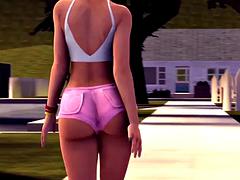 Dreidimensional, Grosser schwanz, Grosse titten, Milf, Titten