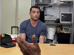 In den arsch, Hundestellung, Schwul, Behaart, Interrassisch, Büro, Pov