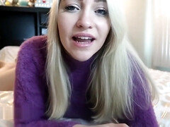 Amateur, Beauté, Blonde, Sucer une bite, Femelle, Masturbation, Mamelons, Pov