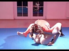 異人種間, ラティーナ, レズビアン, なめる, オイル, オマンコ, ティーン, レスリング