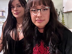 Meeting My Step Sisters Goth Girlfriend - Effy Cutie, Alex Adams And Natasha Noel