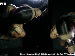 Sucer une bite, Brunette brune, Plantureuse, Tir de sperme, Maman, Monstre, Pov, Nénés