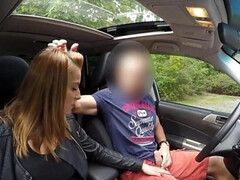 Enthousiasteling, Kont, Auto, Europees, Handbeurt, Hd, Roodharige vrouw, Tiener