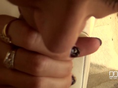 Kont, Pijpbeurt, Sperma in mond, Jurk, Frans, Masturbatie, Kut duiken, Zuigen