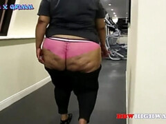 Gorda, Negro, Gordita, Ébano, Gorda, Fetiche, Gimnasio, Público