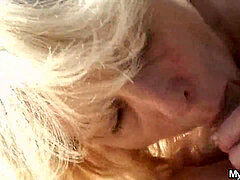 フェラチオ, 捕まる, 浮気者, チェコ, ヨーロピアン, 熟年, 母