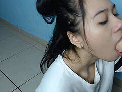 Jack, teenage, sloppy blowjob