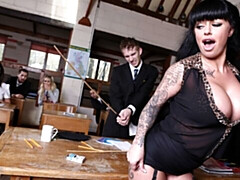 Big Tits at School - long legs dirt