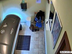 素人, デカパイ, チェコ, オッパイの, のぞき