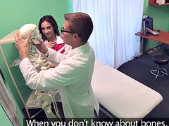 Doctor fucks student on practice in his office