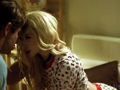 Amerikanisch, Arsch, Schlafzimmer, Blasen, Familie, Küssen, Zierlich, Titten