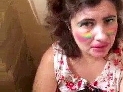 Wohlbeleibte schöne frauen, Blasen, Pummelig, Domination, Kleid, Würgen, Küssen, Toilette