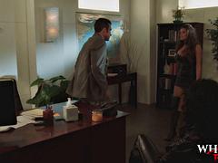 WHORNY FILMS Airport Threesome 2 Sexy Brunettes Share A Big Cock - Jennifer Dark