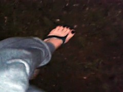 wet and sexy flip flops