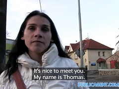 Mischel Lee's massive tits get pounded by a stranger outdoors for cash