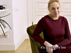 Rubia, Tacones, Lencería, Maduro, Afeitado