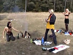 素人, 露出狂, アウトドア, 公共, ロシア人, ヤリマン