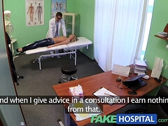 Naughty blonde gets a new pair of tits for a price at fakehospital POV